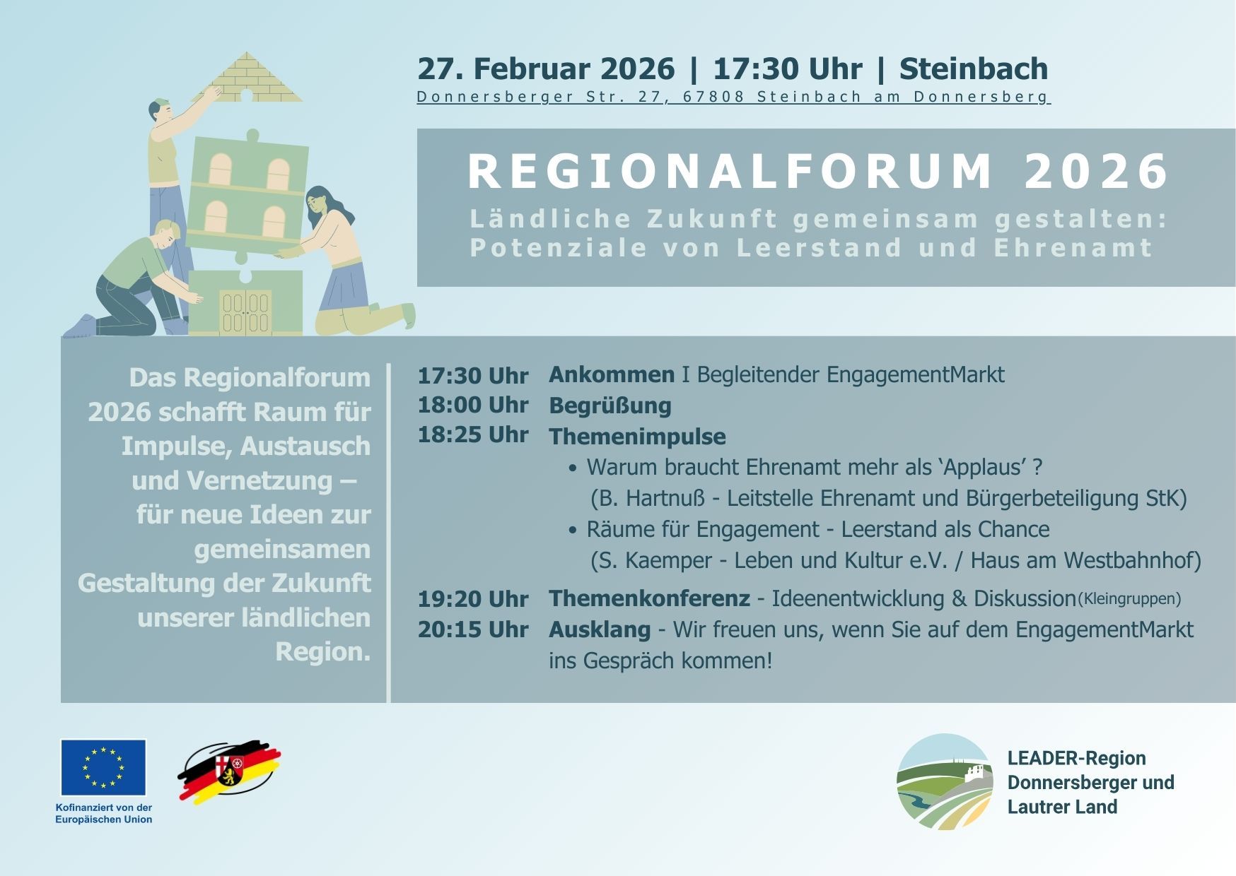 Ländliche Zukunft gemeinsam gestalten: Potenziale von Leerstand und Ehrenamt - 1 Ländliche Zukunft gemeinsam gestalten: Potenziale von Leerstand und Ehrenamt - 1