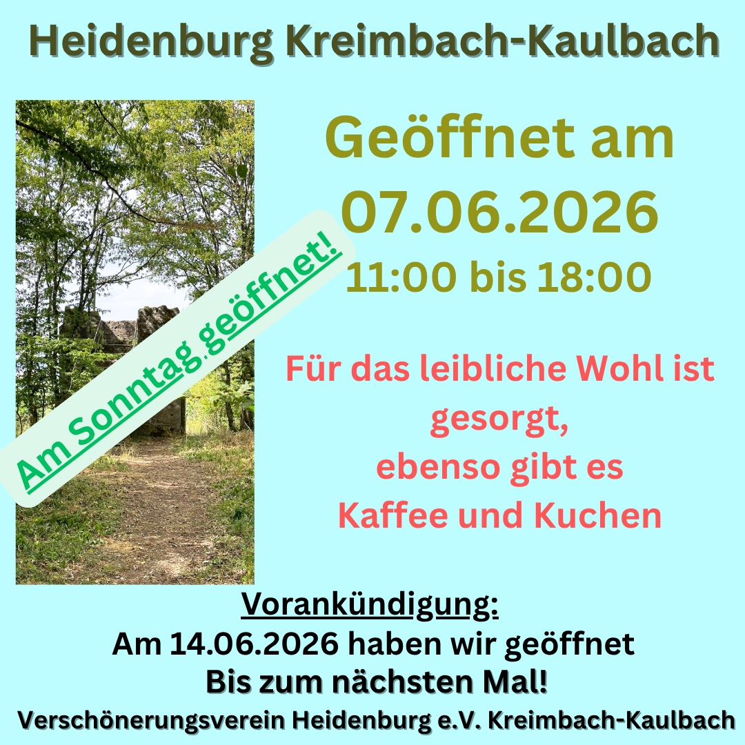20260607-2 Heidenburg Kreimbach-Kaulbach - 1 20260607-2 Heidenburg Kreimbach-Kaulbach - 1