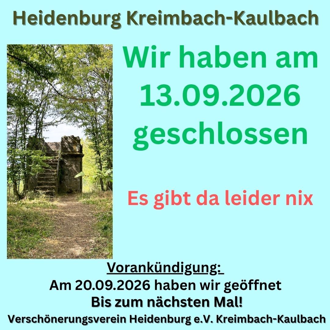 20260913 Heidenburg Kreimbach-Kaulbach - 1 20260913 Heidenburg Kreimbach-Kaulbach - 1